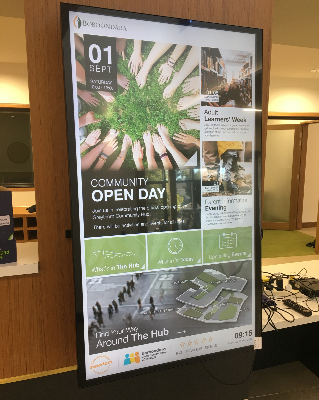 Community member using kiosk
