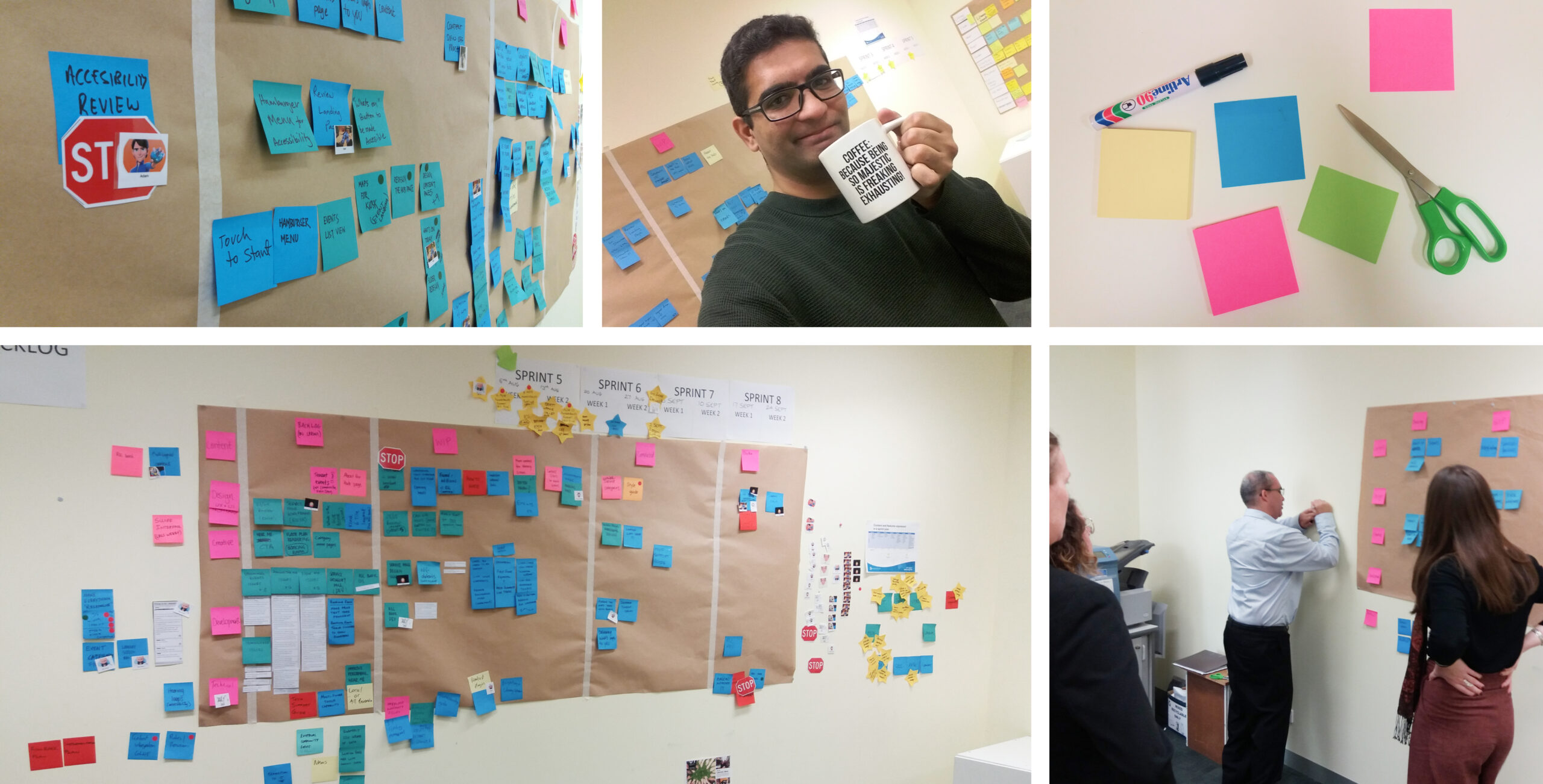 Wall of sticky notes